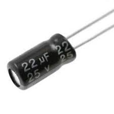 22µF capacitor (25V). Common for local decoupling.