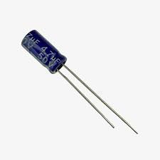 4.7µF capacitor (50V). Higher voltage rating for same capacitance.