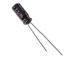 2.2µF capacitor (50V). Often used in power supply filtering.
