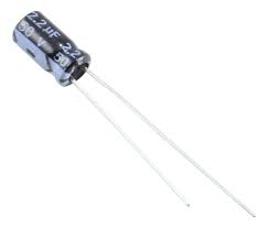 2.2µF capacitor (50V). Often used in power supply filtering.