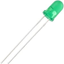 W/Green Led 5 Mm
