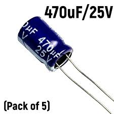 470µF capacitor (25V). Common for 12V power supplies.