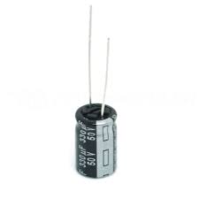 330µF capacitor (50V). Bulk capacitance for power supplies.