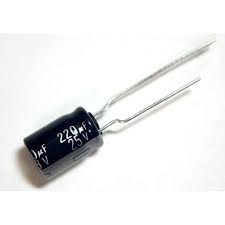 220µF capacitor (25V). Good for output filtering on regulators.