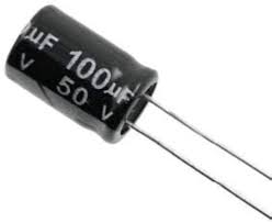 100µF capacitor (50V). Versatile value for many circuits.