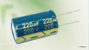 220µF capacitor (25V). Good for output filtering on regulators.