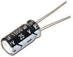1000µF capacitor (25V). For 12V systems like motors.