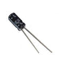 10µF capacitor (50V). Common electrolytic for power supply decoupling.