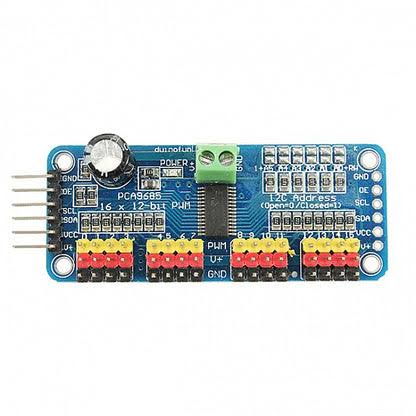 PCA9685 16‑Channel PWM Servo Driver (I2C)