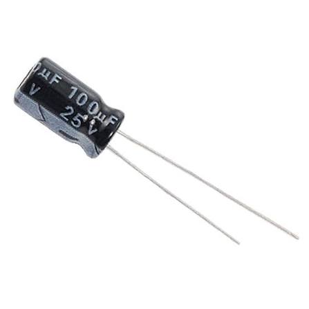 100µF 25V Electrolytic Capacitor