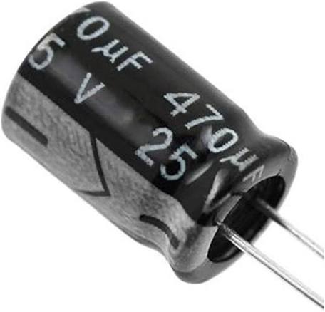470µF 25V Electrolytic Capacitor