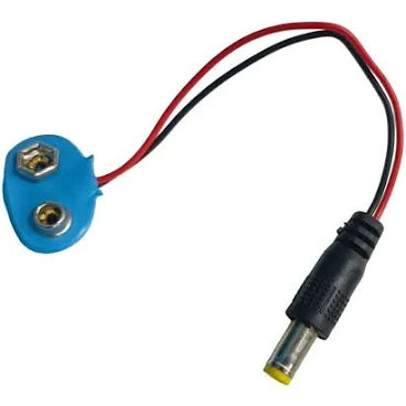 9V Snap to DC Barrel Adapter (5.5×2.1mm)
